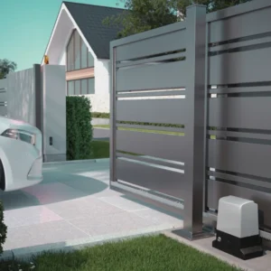 LEROND sliding gate motor with protective housing for reliable residential and commercial use.