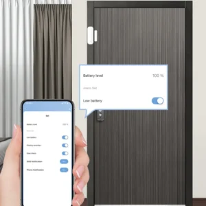 LEROND wireless door window contact sensor detecting open-close status with long battery life.