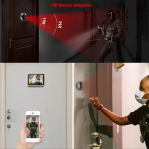 LEROND digital peephole camera with display for enhanced security on apartment and entry doors.