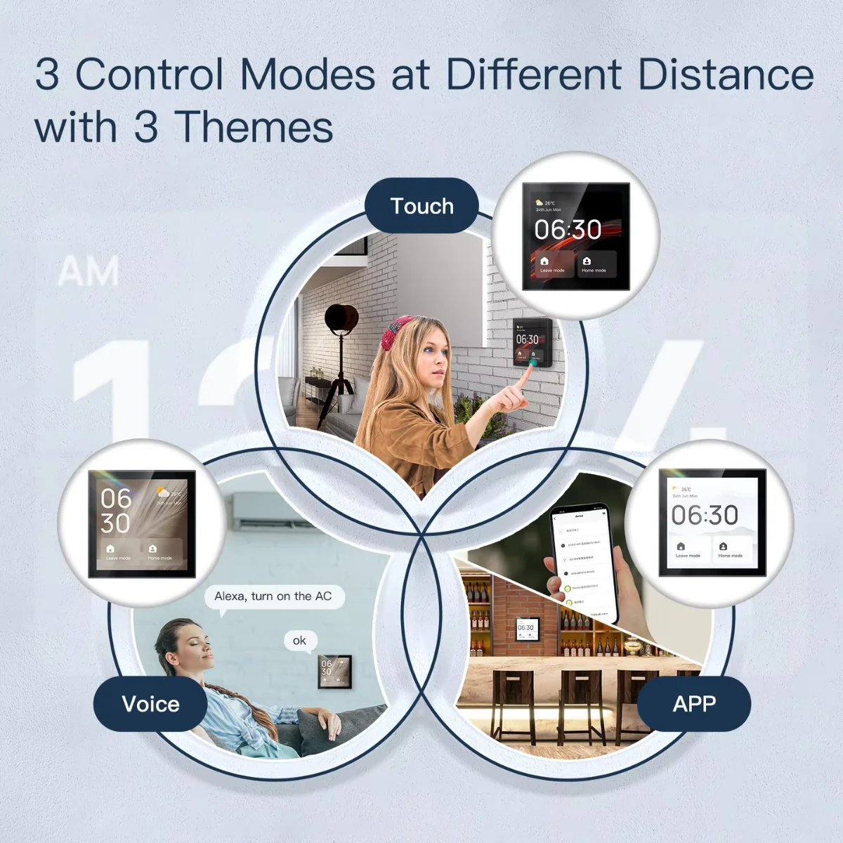 Wall-mounted Tuya smart control panel with built-in gateway, touchscreen interface, and multi-protocol support for locks, motors, sensors and scenes—centralized hub for home and building automation.