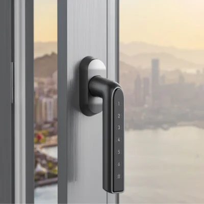 LR-LK-OL01 Electronic Handle Lock Electronic handle lock designed for sliding or casement windows and patio doors; simple retrofit installation with touch or app unlock, ideal for aluminum frame systems.