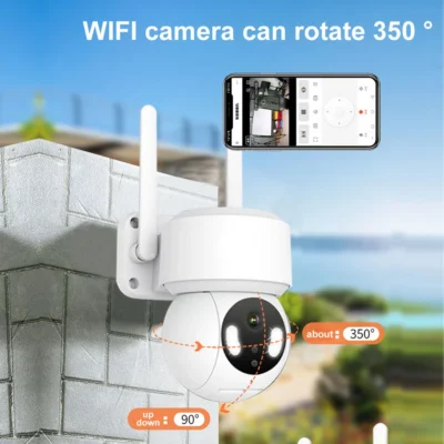 LR-SS-OC03 Garage PTZ Camera Garage PTZ camera integrating video surveillance with door motor control; enables live monitoring and remote door open/close commands through app interface after pairing.