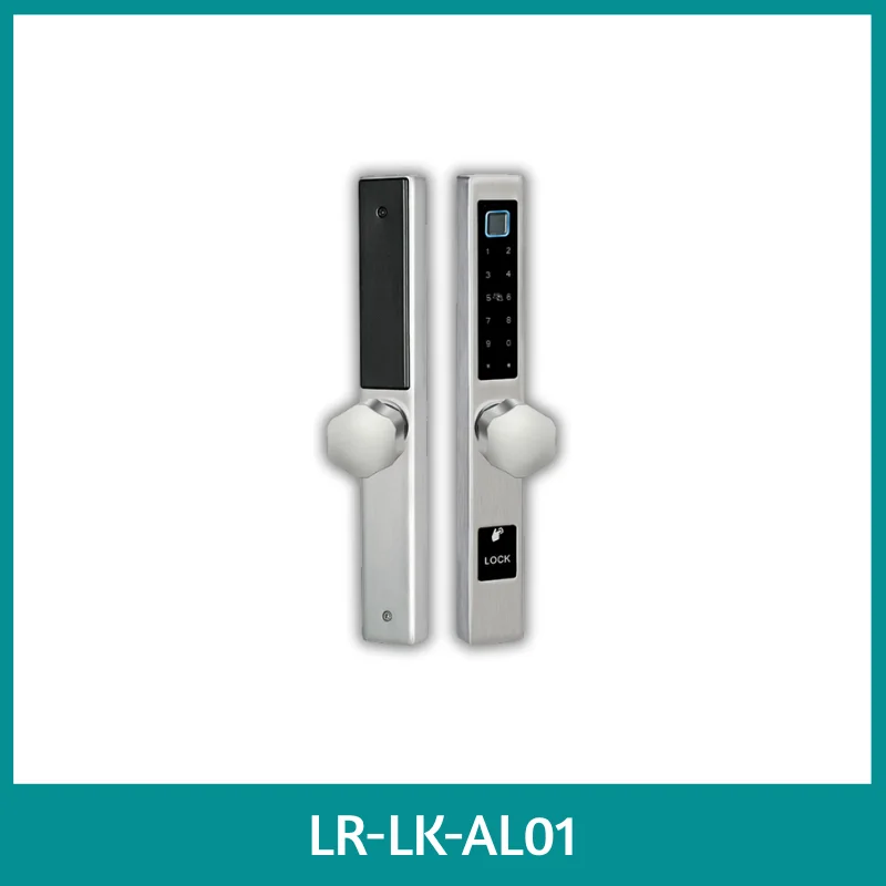 LEROND stainless steel smart lock designed for slim profile doors like aluminum and PVC.