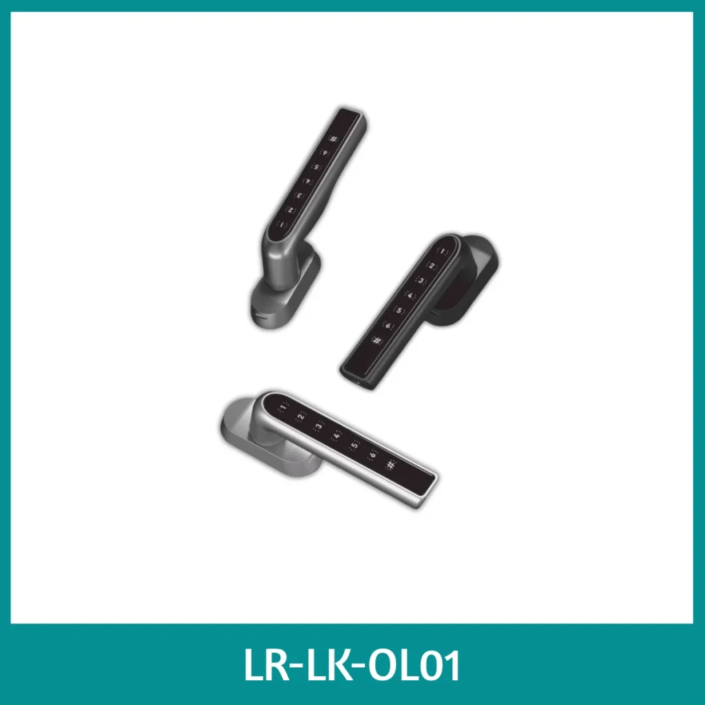 Electronic handle lock designed for sliding or casement windows and patio doors; simple retrofit installation with touch or app unlock, ideal for aluminum frame systems.