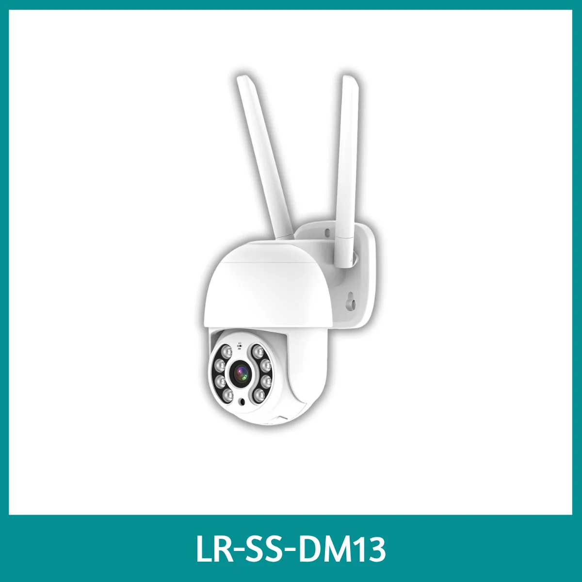 Outdoor waterproof PTZ security camera with motorized pan-tilt control, full-color night vision, motion detection and two-way audio, ideal for villas, fences, and perimeter surveillance.