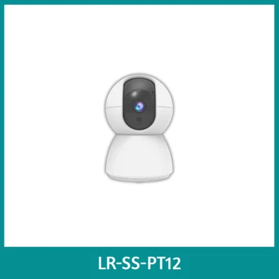LR-SS-PT12 Indoor PTZ Camera Compact indoor PTZ camera with pan-tilt rotation, two-way audio and motion tracking; designed for living rooms, offices or baby monitoring with cloud and SD card storage.