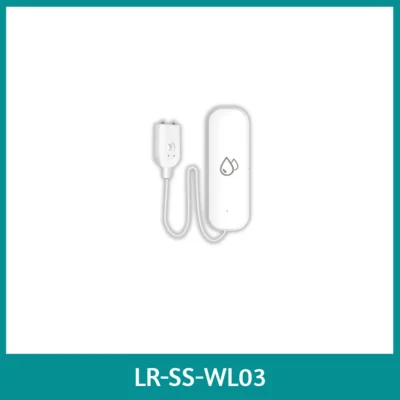 LR-SS-WL03 Water Leak Sensor Smart water leak detection sensor with adhesive mount design; provides instant alert on Tuya app when water is detected to prevent flooding or damage.