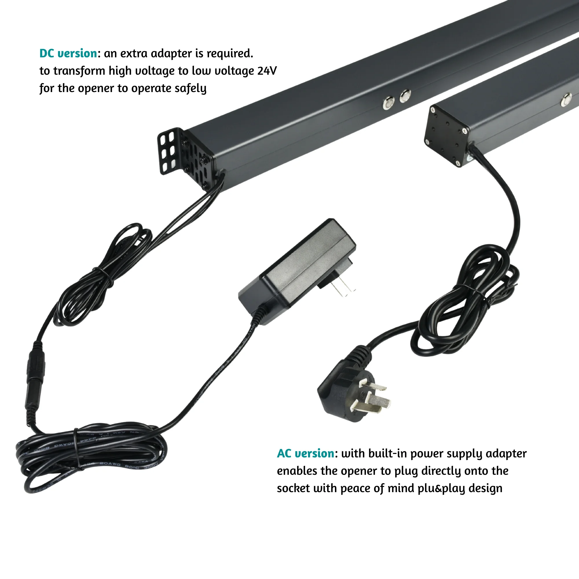 AC version and DC version of Automatic Sliding Glass Door Opener for Motorized Door Automation
