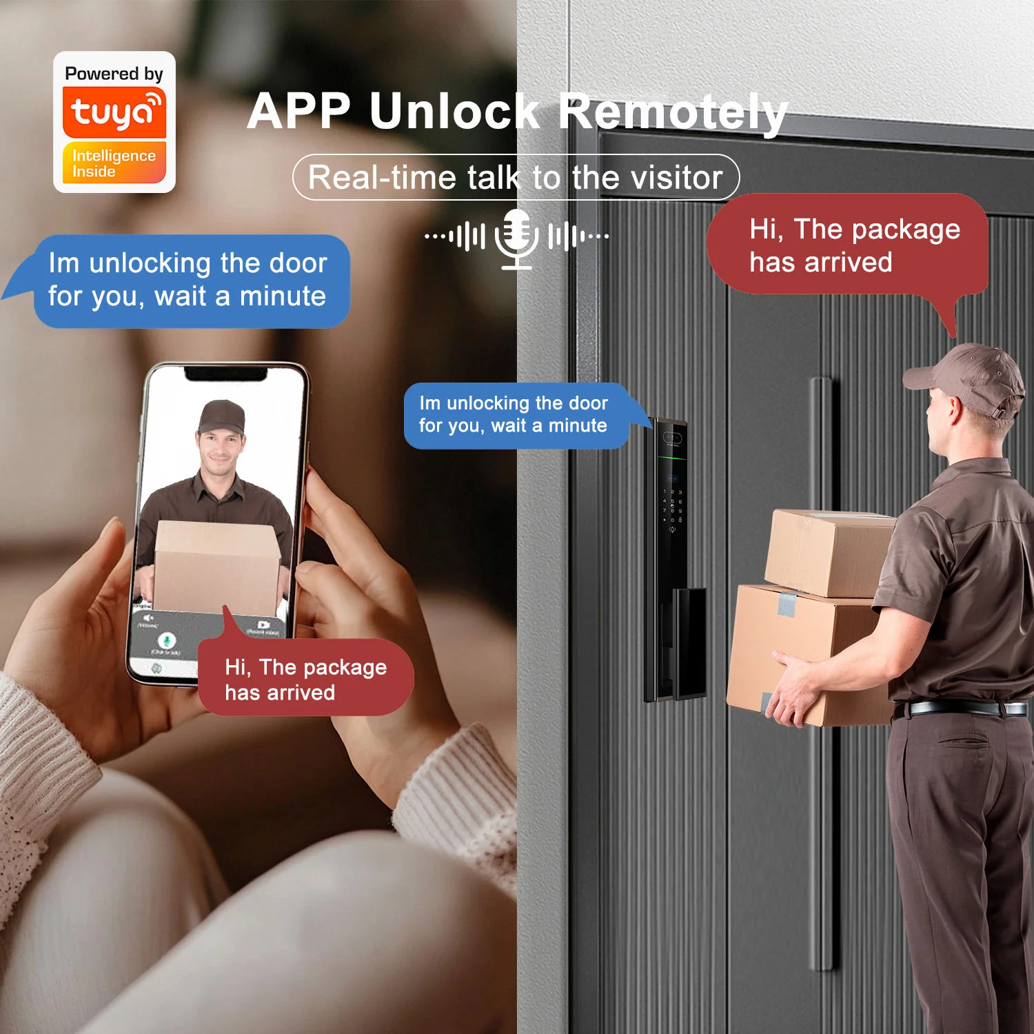 Keyless Entry Exterior Door Lock with Intercom