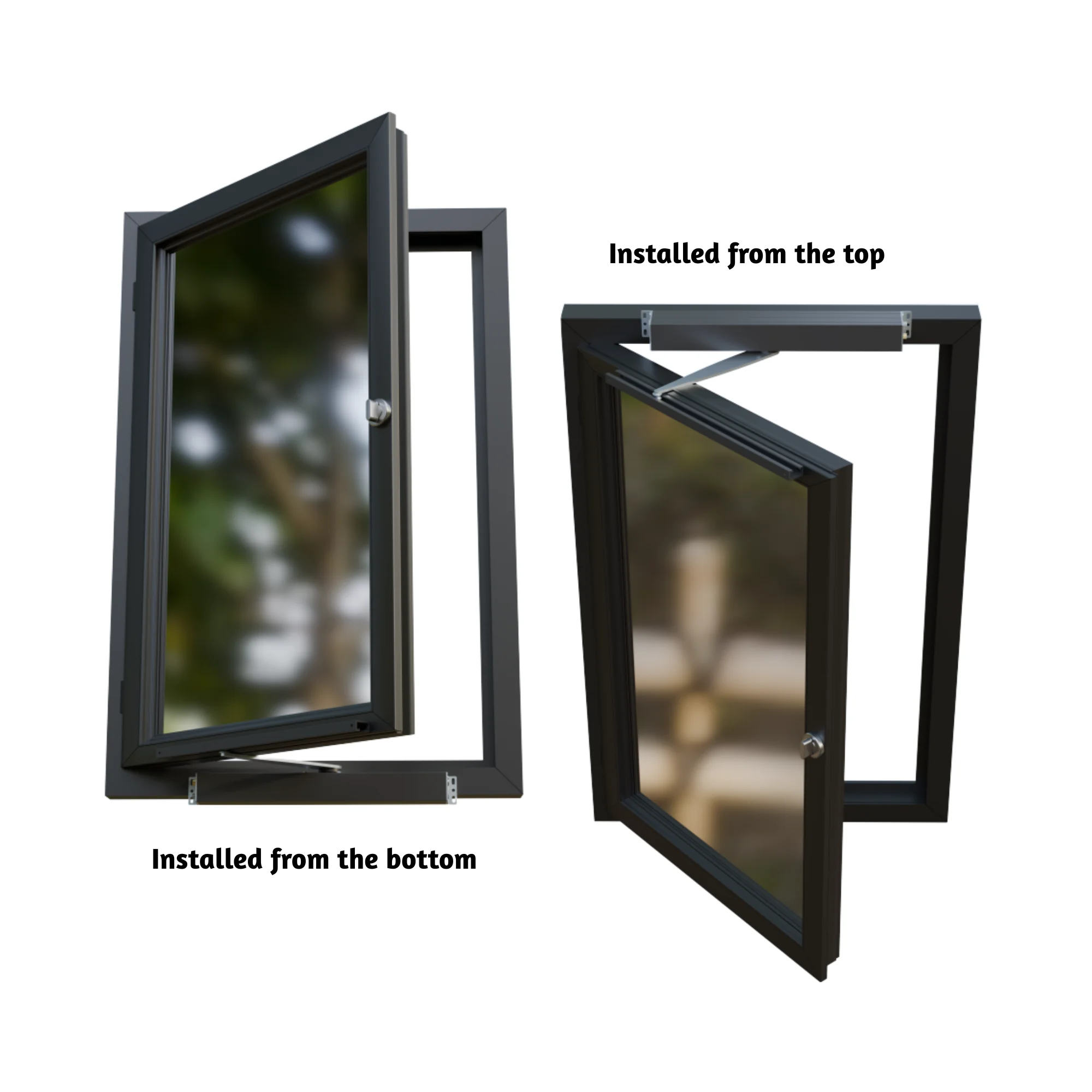 Motorized Casement Window Opener Available to be Installed from both the top and bottom of Window