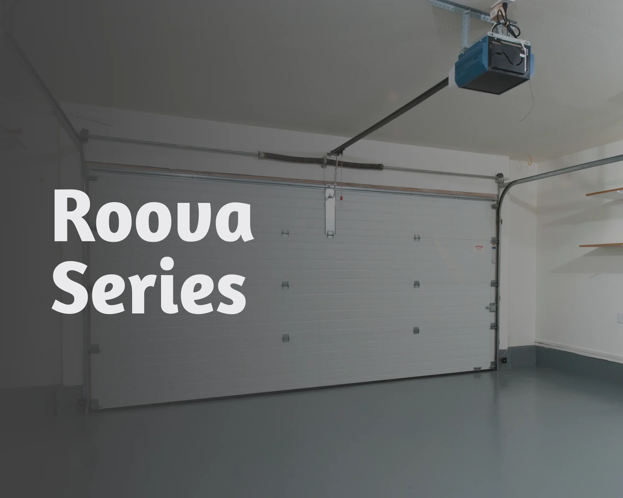 Garage door opener system for overhead and roller garage doors