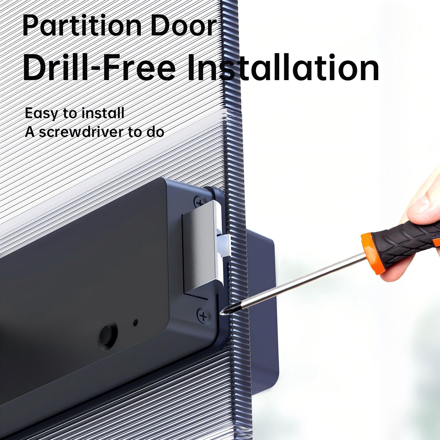 Smart Lock for Commercial Glass Doors Requires Drill-free Installation