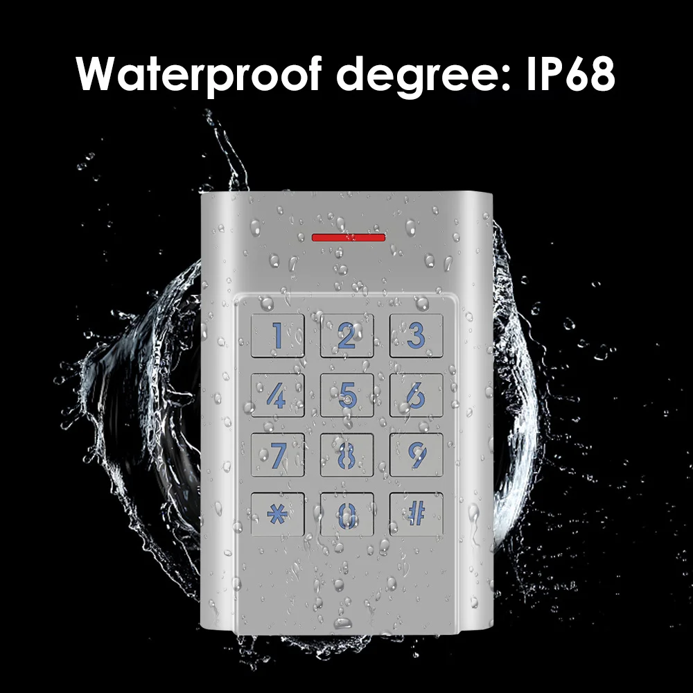 Keypad Access Control System with Touchless Entry Options in IP68 Waterproofing