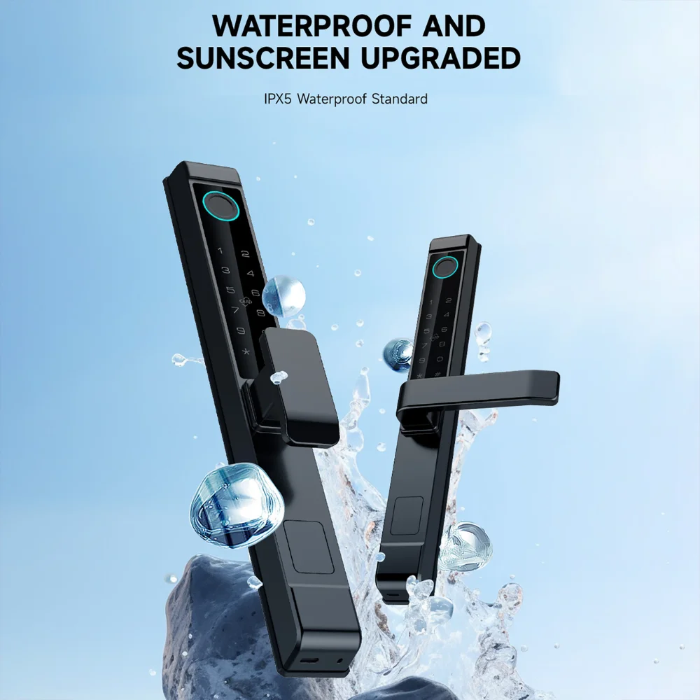 Screen Door Smart Lock with Upgraded Waterproofing and Sunproofing