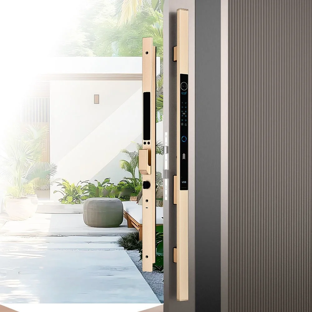 Smart Lock for Pivot Door and Heavy-duty Door in Gold Color