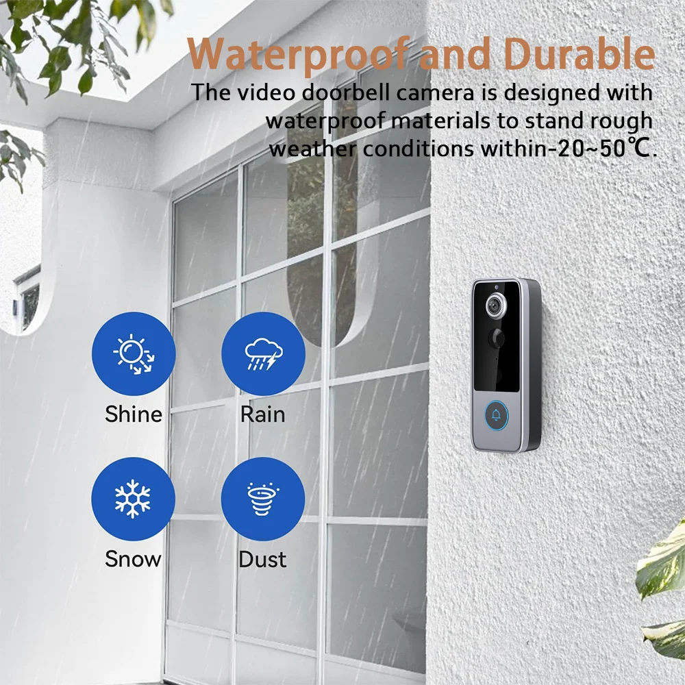 Wireless Video Doorbell Camera for Door Entry Monitoring - Image 2