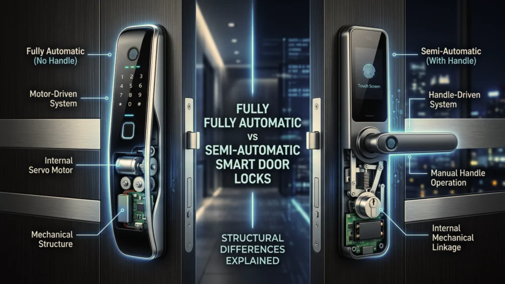 Fully Automatic vs Semi-Automatic Smart Door Locks_ Structural Differences Explained