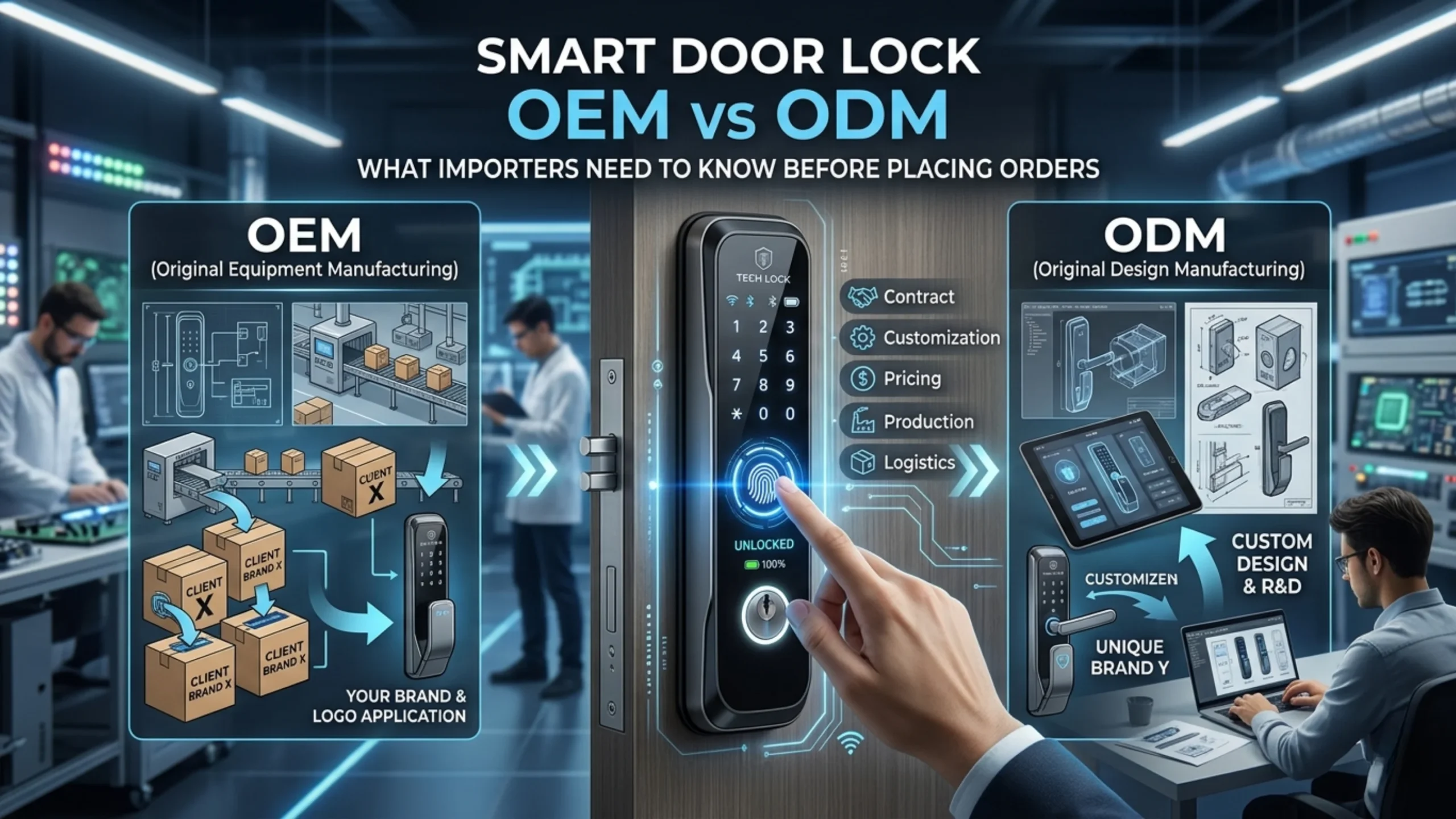 Lock System Gurus Smart Door Lock OEM vs ODM | Complete Guide for Importers & Private ...