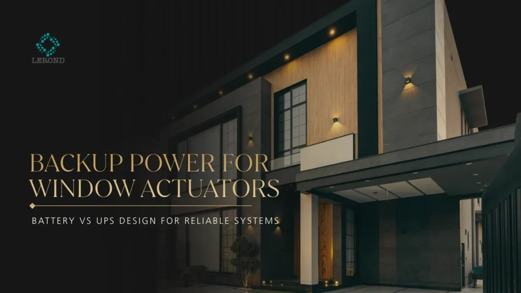 Backup Power for Window Actuators_ Battery vs UPS Design for Reliable Systems