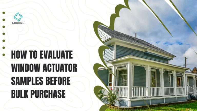 How to Evaluate Window Actuator Samples Before Bulk Purchase